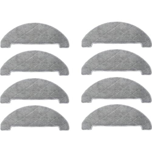HOT！-8Pcs Replaceble Mops Cloths Accessories Sets Parts for XIAOMI VIOMI S9 Roidmi Eve Plus Robot Vacuum Cleaner