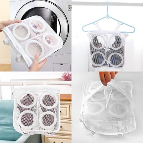 Laundry Shoes bag Protective Underwear Bra Mesh Wash Organizer storage bag Home Washing Dry Shoe Zipper Laundry Bags 3 Colors