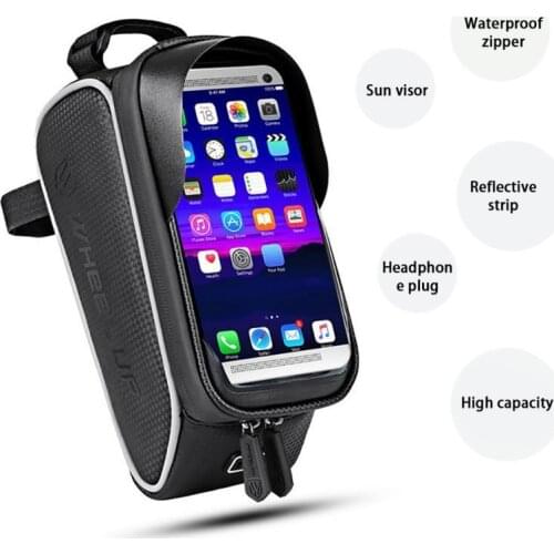 Bicycle Mobile Phone Bag Bike Large Capacity Handlebar Bag Mountain Bike Waterproof Touch Screen Bicycle Phone Bags