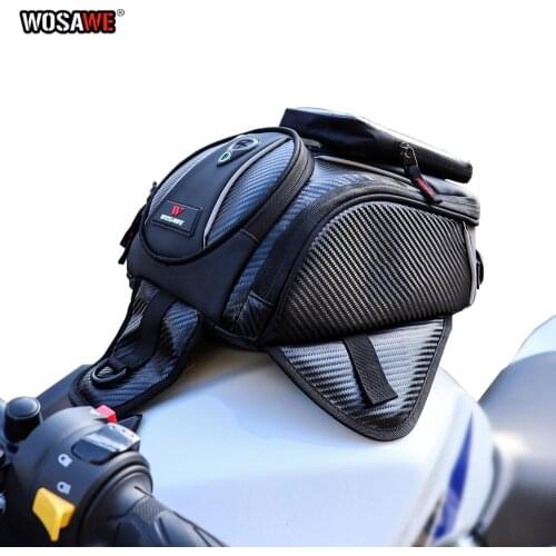 WOSAWE 8L Motorcycle Mobile Phone Navigation Tank Bag Multifunctional Oil Reservoir Package Motocross Tank Bag
