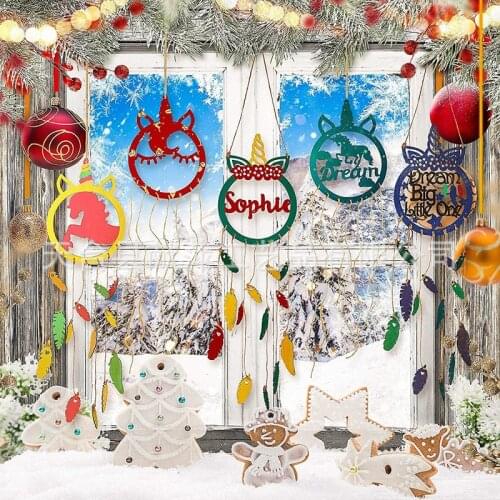 1 Set Creative Natural Wood Color Wooden Dream Catcher