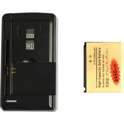 1x 2450mAh AB653850CA Replacement Gold Battery + Charger For Samsung Galaxy Nexus S i9020 /T T939 i8000 i900 M900 i9023 i7500