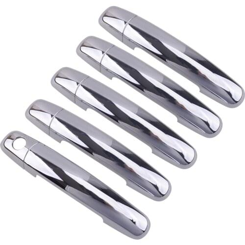 10pcs 5-Doors Exterior Side Door Handle Trim Cover Chrome Fit for Suzuki Grand Vitara 2006 2007 2008 2009 2010 2011 2012 2013