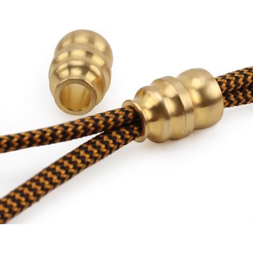 10PCS/LOT Cone Brass Knife Beads Paracord Umbrella Rope Cord Outdoor EDC Gourd DIY Bead