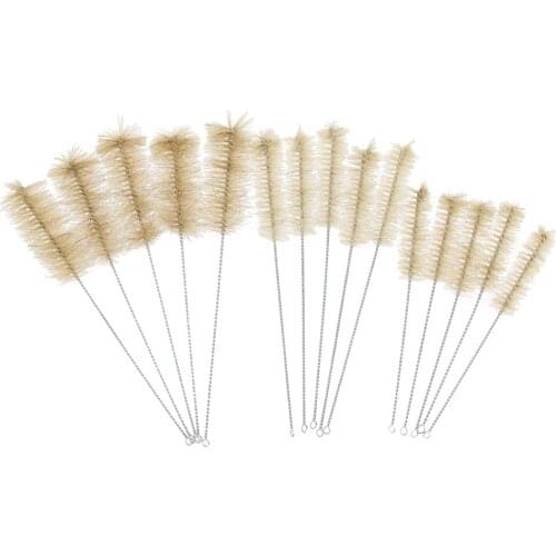 15PCS Universal Fit Lab Test Tube Brushes Set 3-Size Cleaning Tool Included