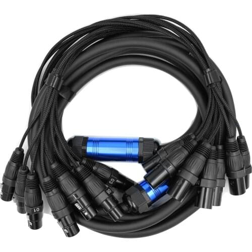 8 Channel Snake Cable AUDIO XLR Snake Cable Multi-channel audio signal cable car Stage lighting transmission signal line
