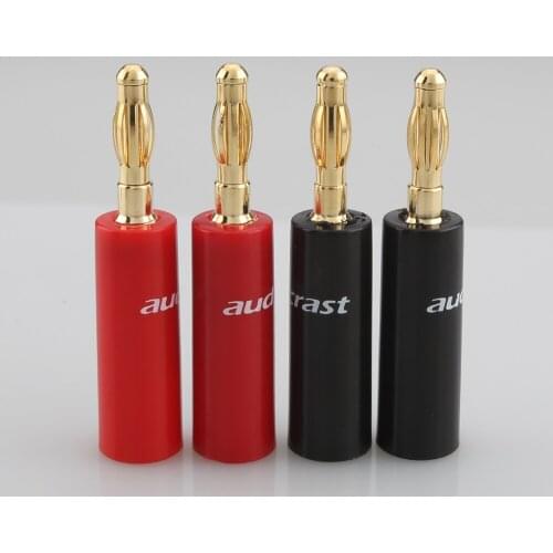 8pcs Nakamichi BFA Banana Plug Connector 24K Gold Plated speaker cable plug 8pieces