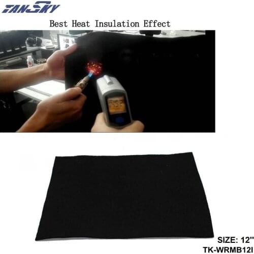 Car Carbon Fiber Welding Blanket Torch Shield Plumbing Heat Sink Slag Fire Felt New 12"x12" x1/4 TK-WRMB12I