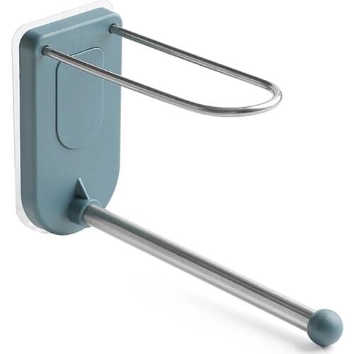 Household Multi-functional Stainless Steel Clothes Hanger Storage Hook Self-adhesive Wall Mounted Clothespin Storage Rack