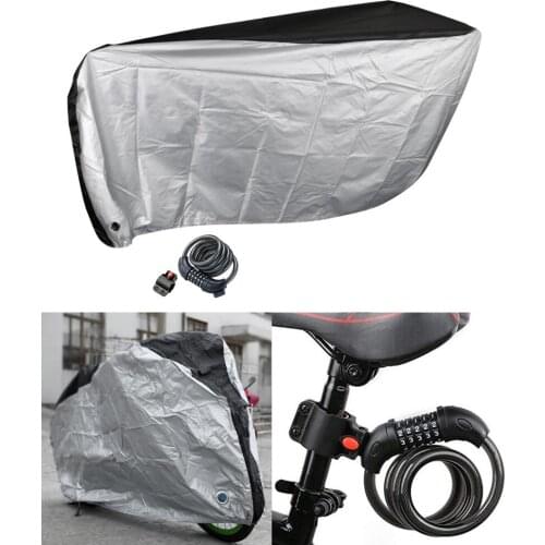 Bike Cover Storage Waterproof Scooter Windproof 5-Digit Safety Cable Lock