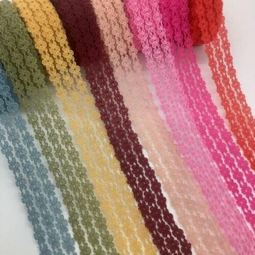 10Y 2.5cm 18 Colors Lace Trimming Ribbon for Handmade Craft Sewing Wedding Party Easter Marriage Deco Gift Floral Packing