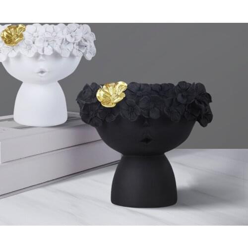 Nordic Vase for Flower Living Room Flower Pots Bedroom Resin Statue Home Decor Ins Home Decoration Accessories Creative Vase