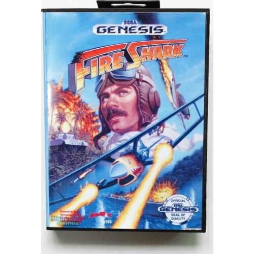 Fire Shark Game Cartridge 16 bit MD Game Card With Retail Box For Sega Mega Drive