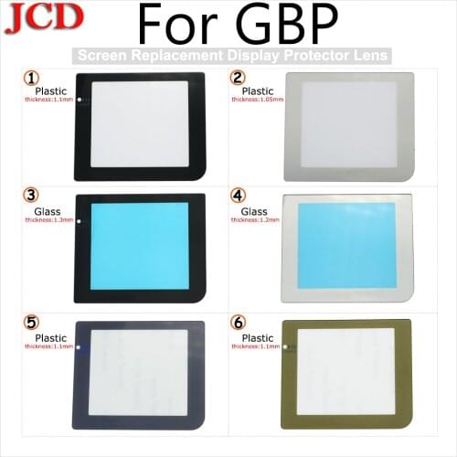 JCD New For Nintendo silver Screen Protector Cover Replacement Black Plastic for GameBoy Pocket for GBP Screen Lens Faceplate