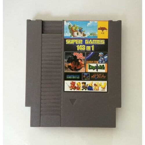 143 in 1 Game Cartridge Classic Pocket Games Support battery save Game Card For 8 Bit 72pin 72 Pin Game Player