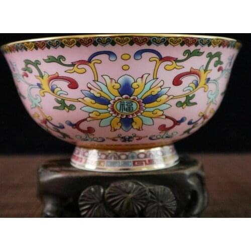 Chinese old porcelain Gold edge Futu pattern bowl