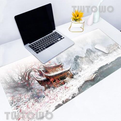Fantasy Landscape Mouse Mat Large Desk Mat Keyboard Pad Mouse Mat Desktop Mouse Pad Non-slip Natural Rubber Computer Mice Pad
