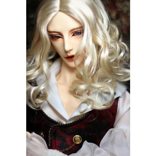 [PF] Dark Blonde Curly Wavy Wig For 1/3 SD DZ AOD LUTS BJD Doll Dollfie 8-9