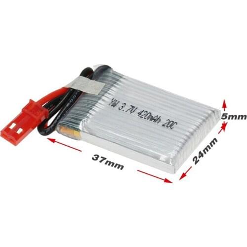 5pcs ZDF 3.7v 420mah 20C Lipo Battery for H98 H21 HuanQi 868 RC Quadcopter Spare Parts