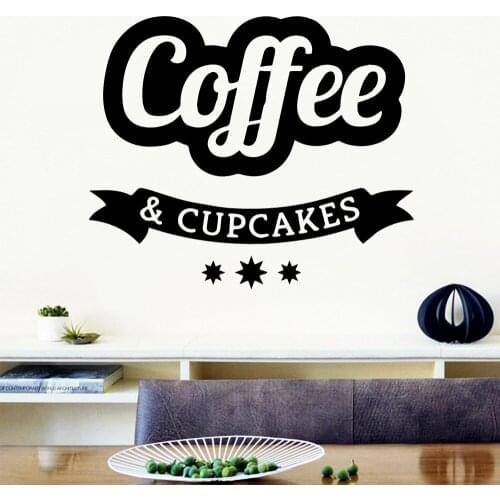 Cute coffee Wall Stickers Modern Fashion Wall Sticker For Babys Rooms Art Decor Wallpaper