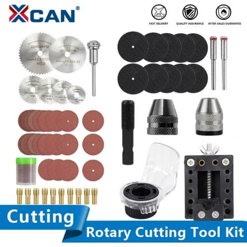 XCAN Rotary Cutting Tools Kit HSS Saw Blade Metal Cutting Disc 4.3 4.8mm Mini Drill Chuck Circular Saw Blade for Wood Cutting