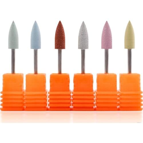 Nail Drill Bit Nozzle Cutter Nail Rubber Silicone Polisher Grinding Head Nail Art Electric Manicure Machine Drill Tool Accessory