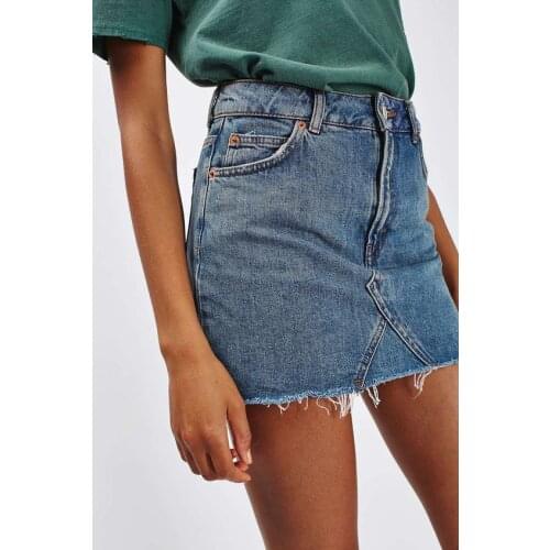 New Stars Same Style Short Denim Skirt Women Summer Sexy Mini Rock Mode A-line Jeans Rock S-2XL Drop Ships