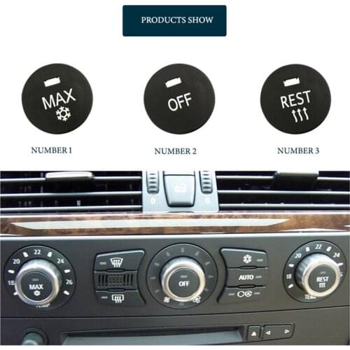 Car Air Conditioning Panel Switch Button for BMW E60 Old 5 Series Central Control Switch Button Knob Cover Auto Parts