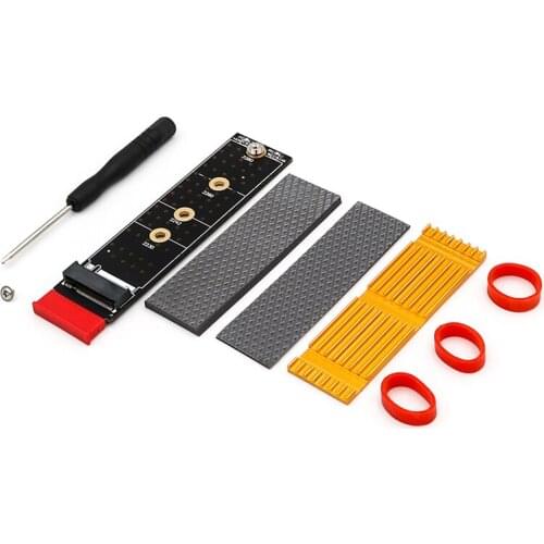 NEW PCIE to M2 Adapter Raiser PCI Express PCI E X1 to M.2 NVMe M Key Riser Aluminum Heatsink Supports 2230 2242 2260 2280 SSD M2