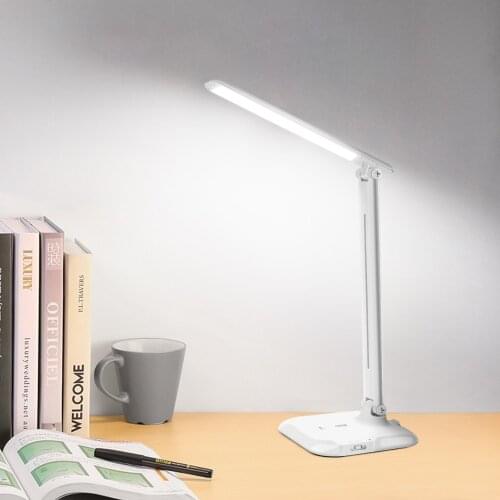 Rechargeable USB LED Table lamp Book light 7W Dimmable Reading Desk lamp Color Temperature Adjustable Touch Sensor Night lights