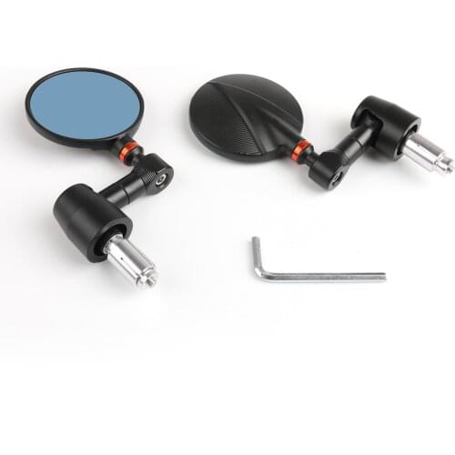 Topteng Universal 7/8" Off Road Motorcycle Round Handle Bar End Mirrors Cafe Racer Bobber Clubman For Honda For Kawasaki