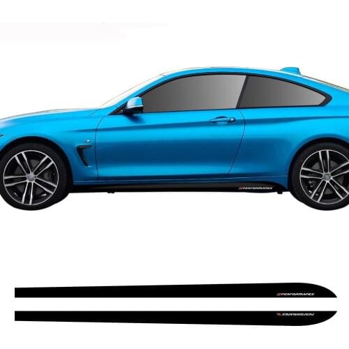 2pcs Styling M Performance Side Skirt Sill Decal Stripe Vinyl Sticker for BMW 4 Series F32 F33 F34 420i 428i 435i Accessories