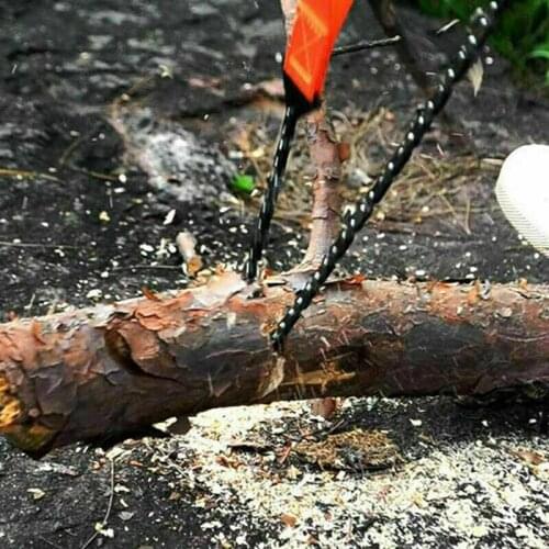 24inch Portable Survival Chain Saw Chainsaw Emergency Camping Pocket Hand Tool Pouch
