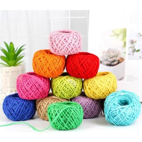 25Meter/roll Natural Hessian Burlap Jute Twine Rope for Wedding Party Decor Ribbon for DIY Party Craft Decorations