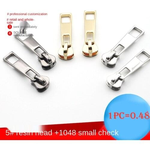 5# Zipper Pull Resin Headband with Grid Sheet, Environmentally Friendly Metal 10PCS Purse Repair