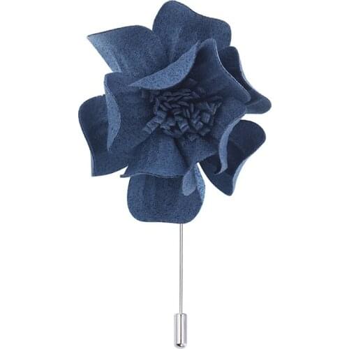 Handmade Fabric Cloth Art Flower Brooch Cardigan Shirt Shawl Lapel Pins Corsage Badge Gift for Women Jewelry Accessories