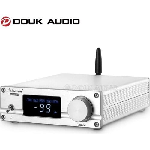 Douk Audio NS-08P 4 Way HiFi Bluetooth 5.0 Stereo Preamp Receiver Home Audio Pre-Amplifier IR Remote APTX-LL