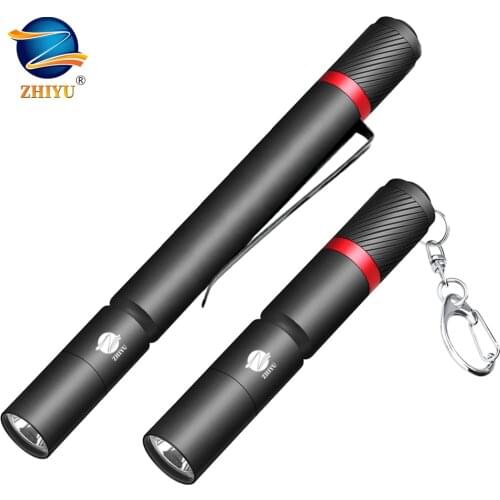 ZHIYU Ultra Small LED Flashlight XPE Lamp Beads IP67 Waterproof Pen Light Use Aaa Battery Portable Light for Emergency, Camping