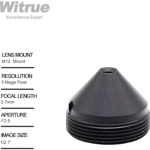 HD 3Mega pixel Pinhole CCTV Lens 3.7MM 1/2.7" F2.5 M12 Mount for Surveillance Security Camera