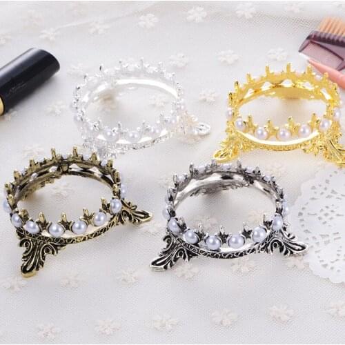 Creative Crown Nail Pen Holder 6.5*7CM, New Japanese Pearl Metal Fashion Manicure/Craft/ DIY Tools and Supplies Professional#ER4