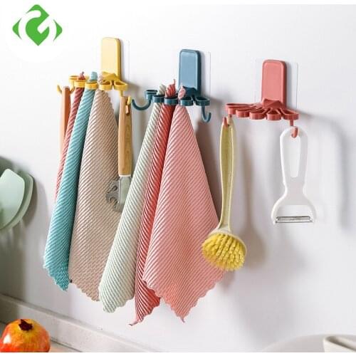 Kitchen hook organizer bathroom hanger wall dish drying rack holder for lid cooking accessories Cupboard storage Cabinet shelf