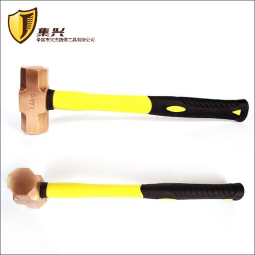 8.1kg/18lb Red Copper Sledge Hammer with Fiberglass Handle,Non sparking tools