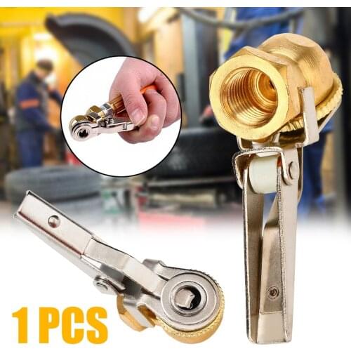 1pcs Brass Inflator Chuck Inflator With Lever Valve Lock Nut 1/4 Inch NPT For Tires And Wheels Power Tools