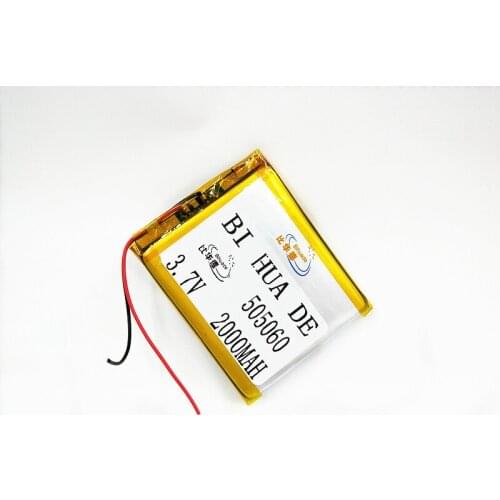 Li-Po 3.7V,2000mAH,505060 PLIB; polymer lithium ion / Li-ion battery for GPS,mp3,mp4,mp5,dvd,,model toy