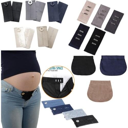 Hot ADJUSTABLE Elastic Waist Extender Women Bra Strap Extender Clothing Pants For Pregnant Maternity Pregnancy Waistband Belt