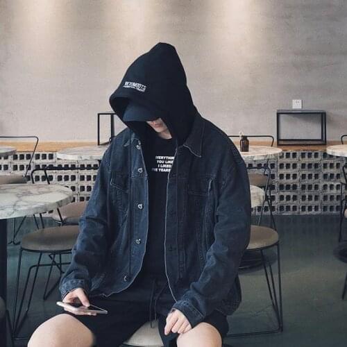 2020 new fashion Hooded Jacket hip hop Vintage loose coat man