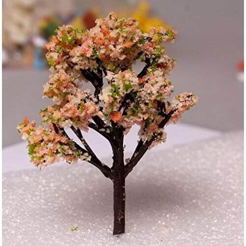 Cute Flowers Tree Resin Crafts Micro Landscapes DIY Dollhouse Bonsai Figurine Miniatures Fairy Garden Ornament Decorations