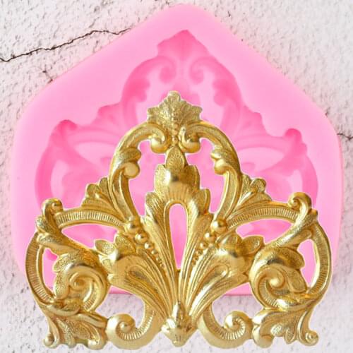 Baroque Relief Border Silicone Mold DIY Cupcake Topper Fondant Cake Decorating Tools Candy Polymer Clay Chocolate Gumpaste Mould