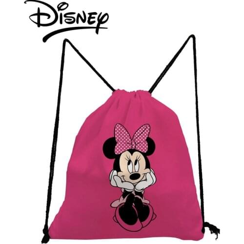 Disney Mickey Minnie Backpack Child School Bag Casual Yoga Storage Bag High Quality Swim Drawstring Bag Soft Back Bag Wholesale