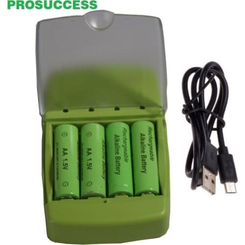 LR03 AA LR6 AAA LR8D425 AAAA Alkaline 1.5V Rechargeable Battery LED indicator intelligent charger With Car EU US Adaptor Tester